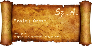 Szalay Anett névjegykártya